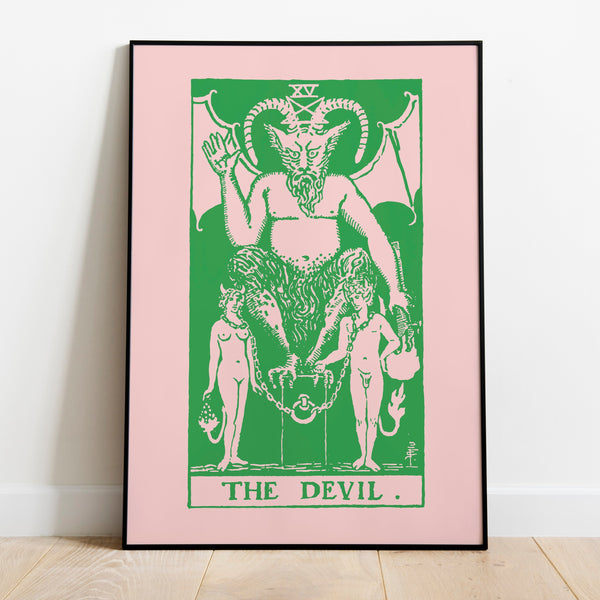 Capricorn The Devil Tarot Card Art Print