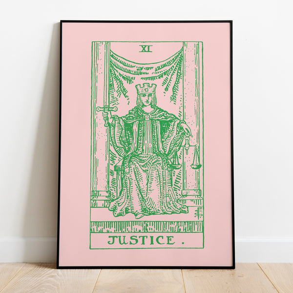 Libra Justice Tarot Card Art Print