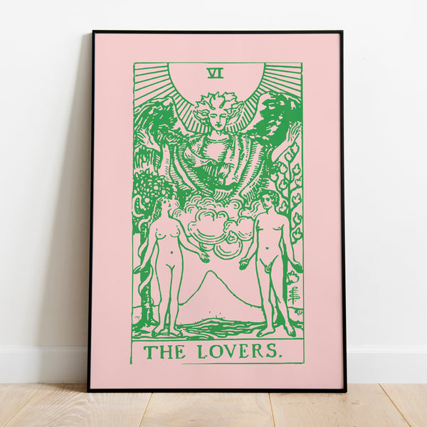 Gemini The Lovers Tarot Card Art Print