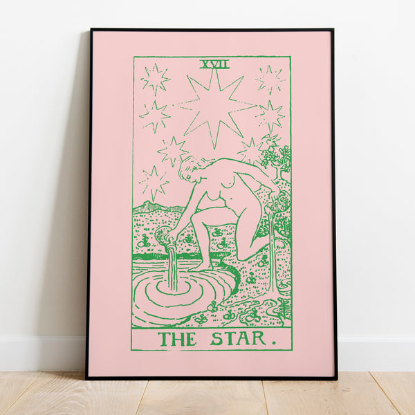 Aquarius The Star Tarot Card Art Print