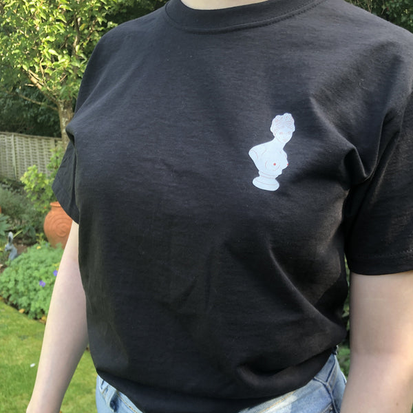 image of a whatmabeldid aphrodite t shirt being worn