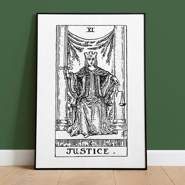 Libra Justice Tarot Card Art Print