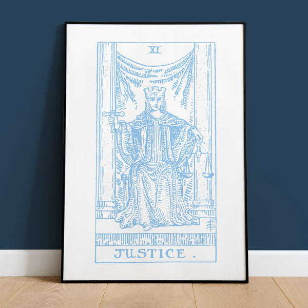 Libra Justice Tarot Card Art Print