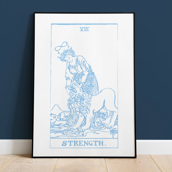 Leo Strength Tarot Card Art Print