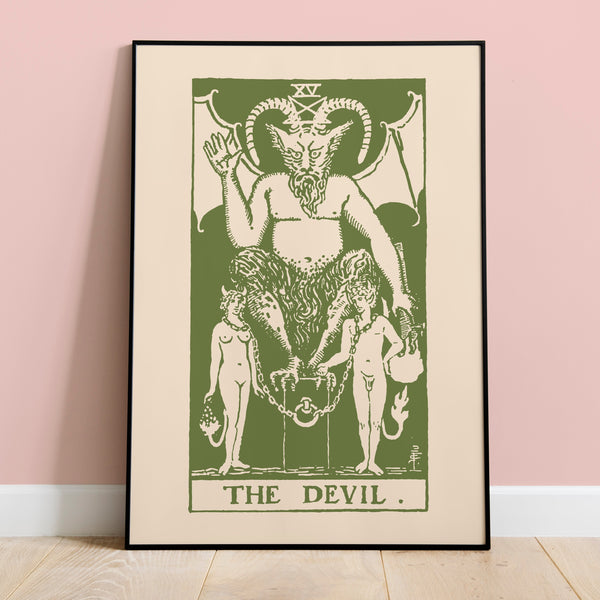 Capricorn The Devil Tarot Card Art Print