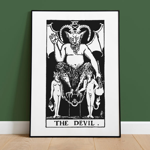 Capricorn The Devil Tarot Card Art Print