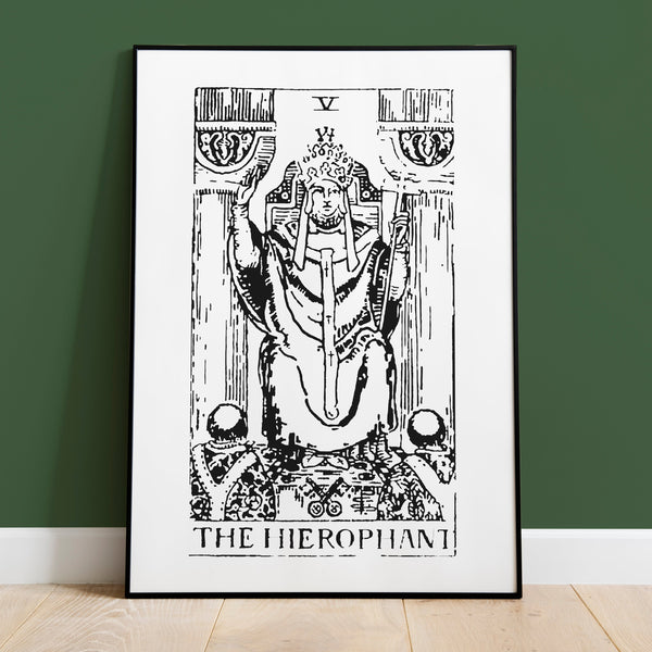 Taurus The Hierophant Tarot Card Art Print