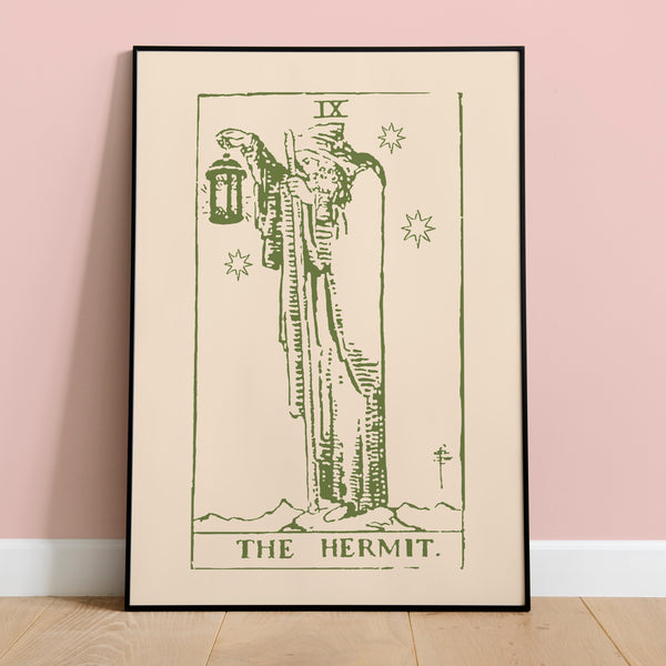 Virgo The Hermit Tarot Card Art Print