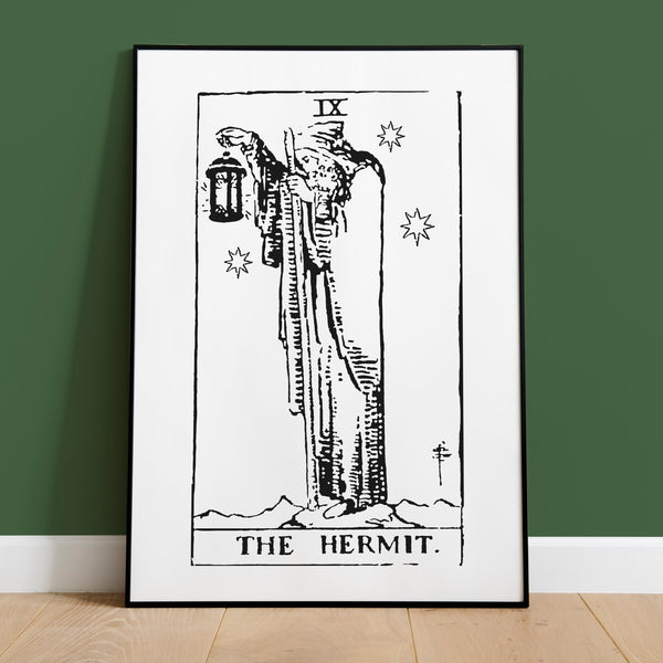 Virgo The Hermit Tarot Card Art Print
