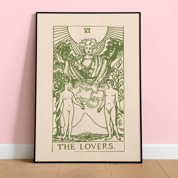 Gemini The Lovers Tarot Card Art Print