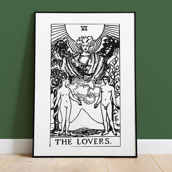 Gemini The Lovers Tarot Card Art Print