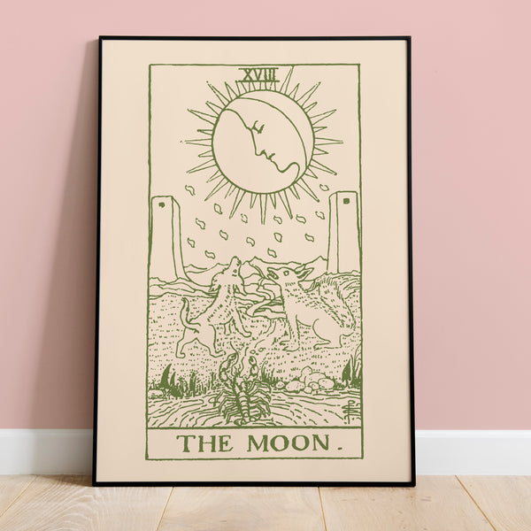 Pisces The Moon Tarot Card Art Print