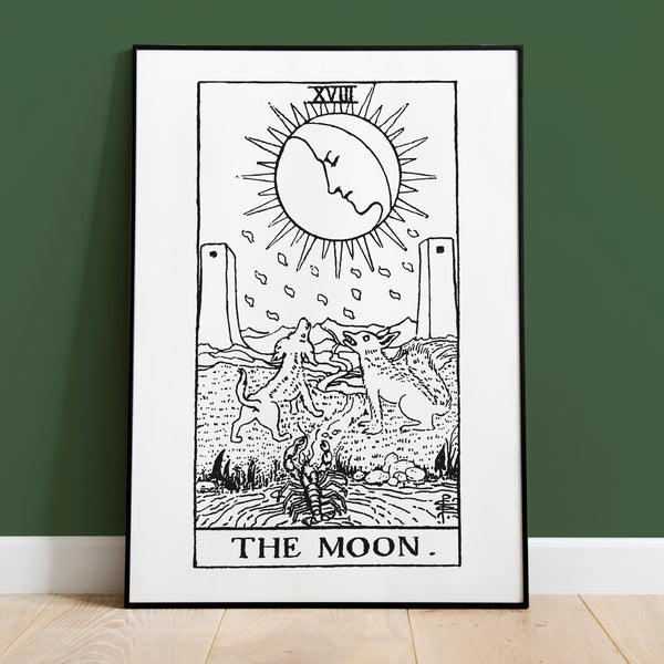 Pisces The Moon Tarot Card Art Print