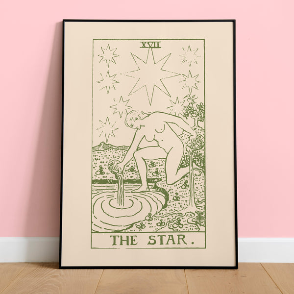 Aquarius The Star Tarot Card Art Print