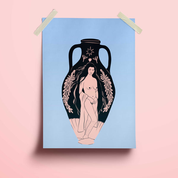 Birth of Venus Vase Print