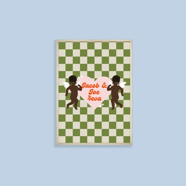 Custom Cherub Couple's Art Print