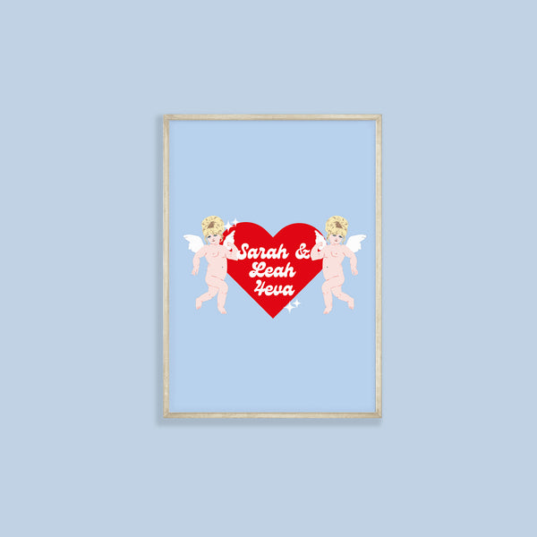 Custom Cherub Couple's Art Print