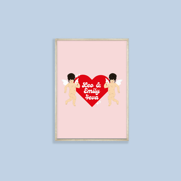 Custom Cherub Couple's Art Print
