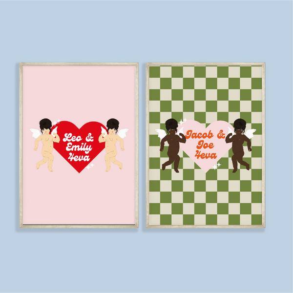 Custom Cherub Couple's Art Print