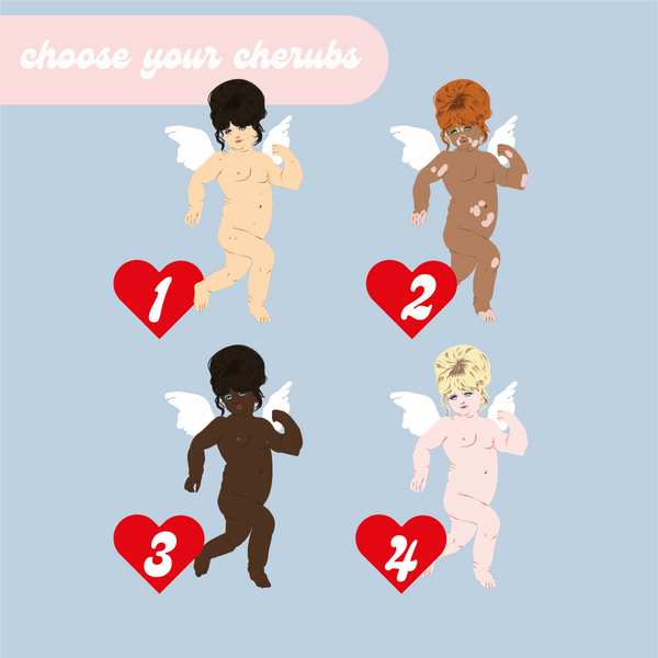 Custom Cherub Couple's Art Print