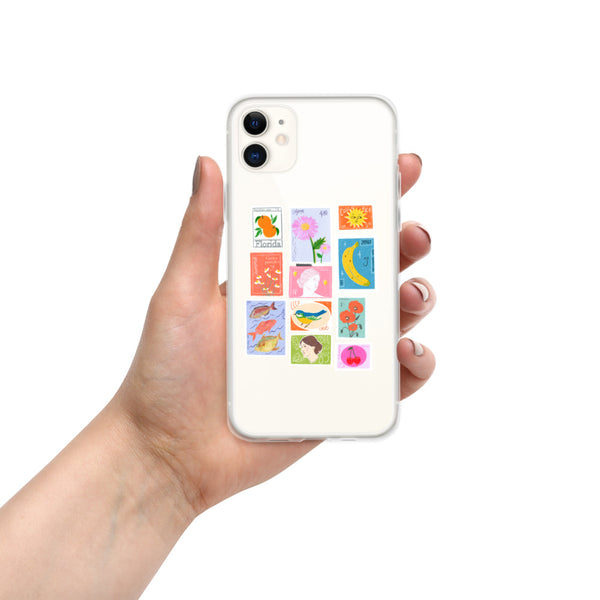 postage stamps snap on phone case