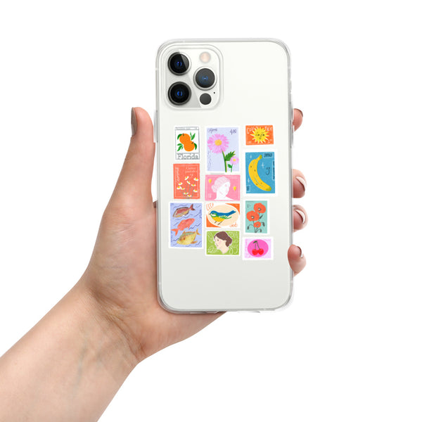 postage stamps snap on phone case