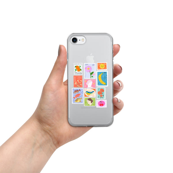 postage stamps snap on phone case