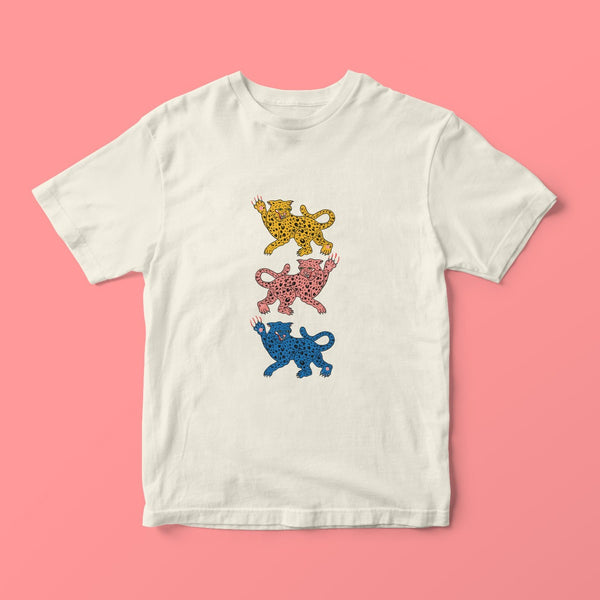 photograph of a whatmabeldid leopards t shirt