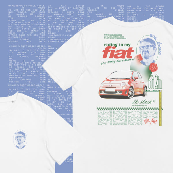 Riding in my Fiat Louis Theroux  t shirt