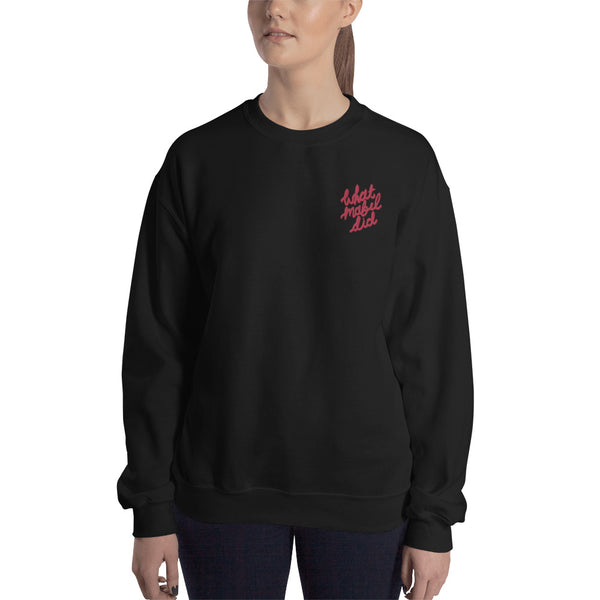 whatmabeldid embroidered sweatshirt