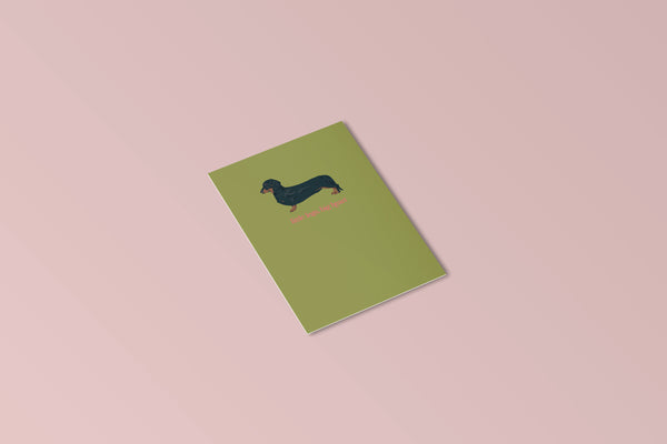 Sausage Dog Little Legs Big Heart Postcard