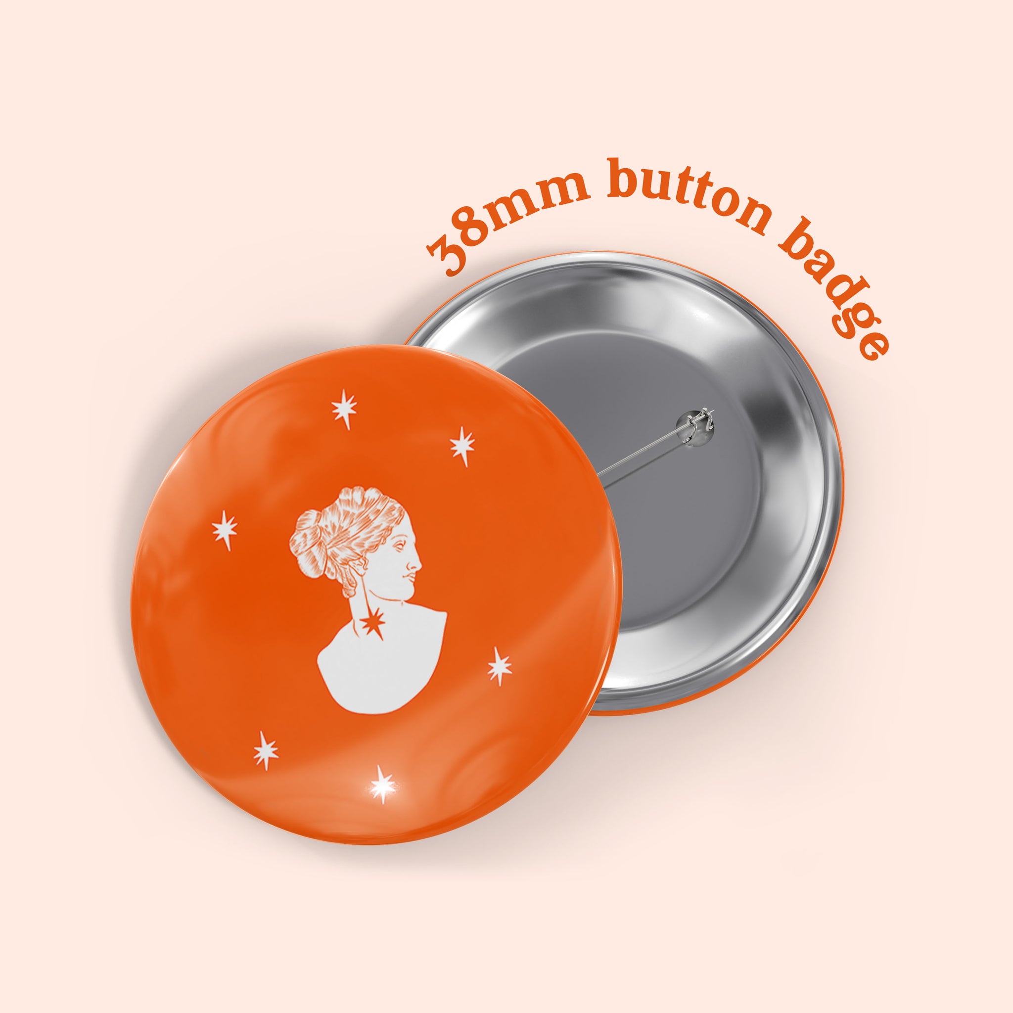 Marble Bust Button Badge