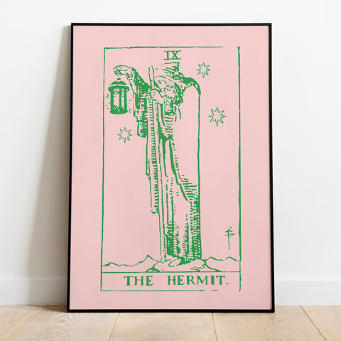 Virgo The Hermit Tarot Card Art Print