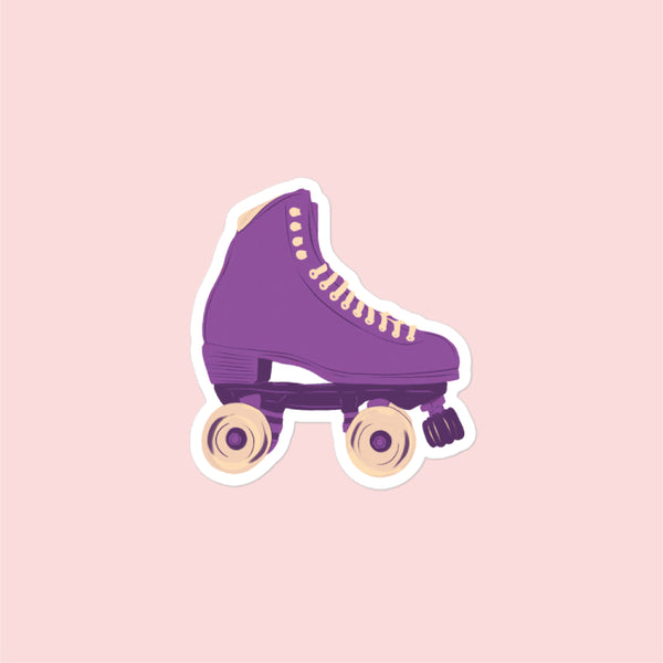 Purple Roller Skate Vinyl Sticker