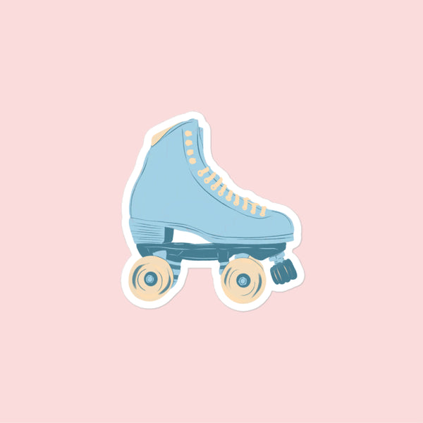Baby Blue Vintage Roller Skate Sticker