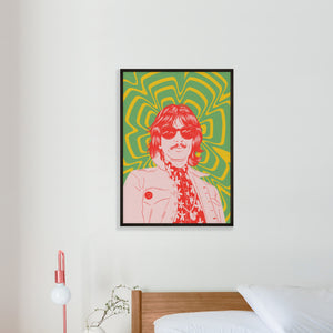 Psychedelic George Harrison  Art Print