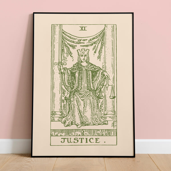Libra Justice Tarot Card Art Print