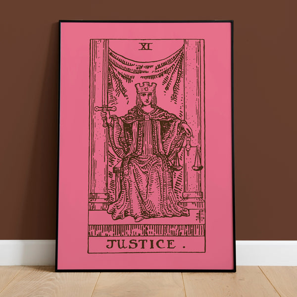 Libra Justice Tarot Card Art Print