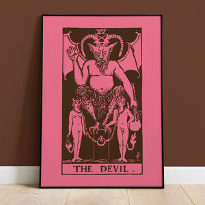 Capricorn The Devil Tarot Card Art Print