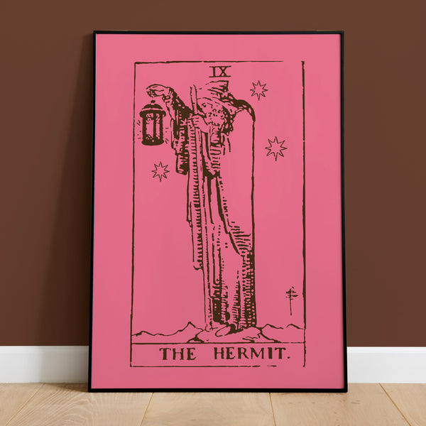 Virgo The Hermit Tarot Card Art Print
