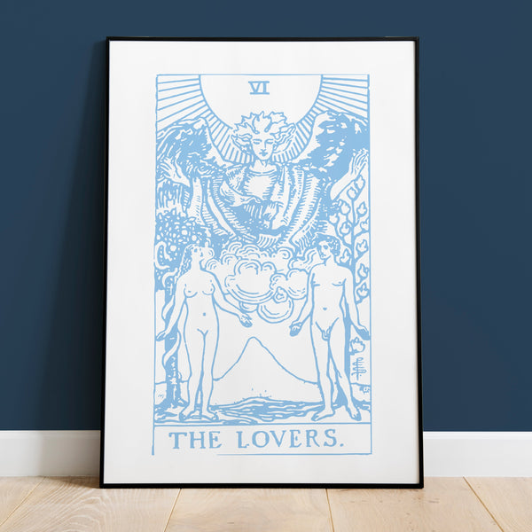 Gemini The Lovers Tarot Card Art Print
