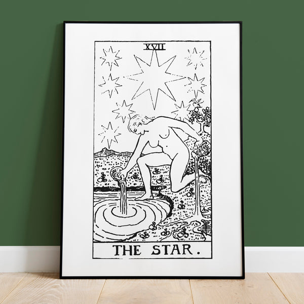 Aquarius The Star Tarot Card Art Print