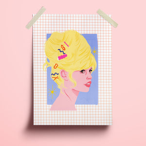 image of an art print of brigitte bardot 