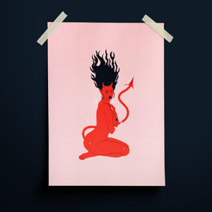 Devil Woman Art Print