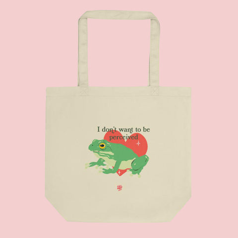 Froggy I don't want to be perceived Eco Tote Bag