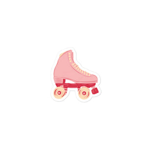 Strawberry Pink Roller Skate Vinyl Sticker