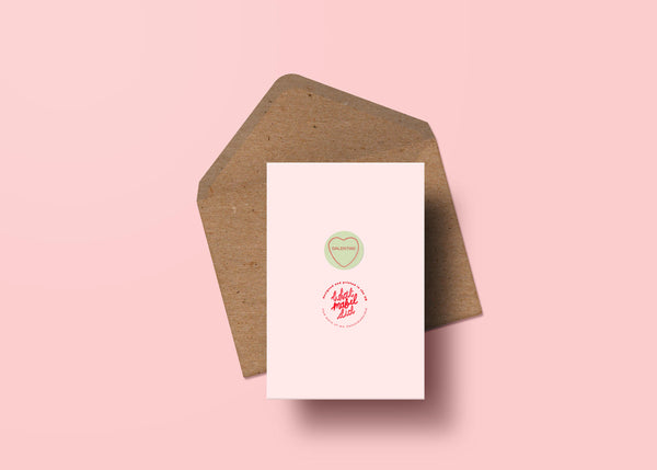 A6 Love Hearts Sweets Galentine's Card