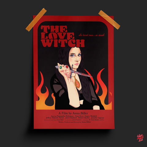 Love Witch Illustrated A4 Film Poster