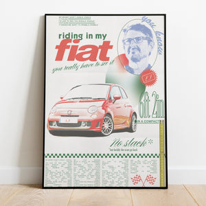 Riding in my fiat Louis Theroux Rap Poster