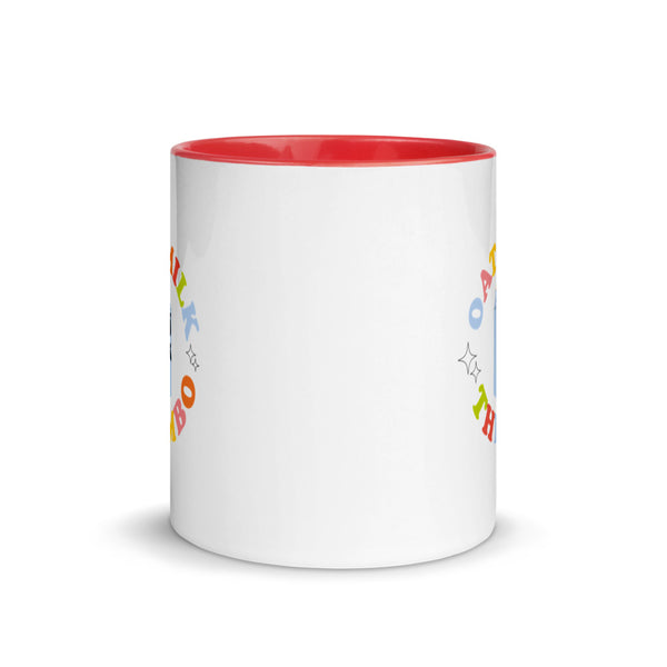 Oat Milk Thembo Pop of Colour Ceramic Mug